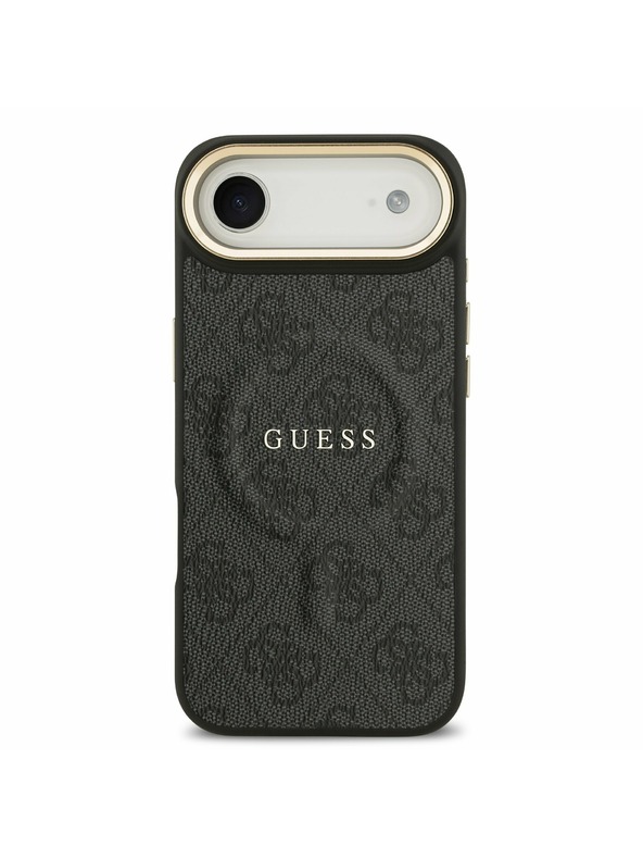 Guess Guess PU Leather 4G Gold Frame MagSafe Задний чехол за iPhone Air Black