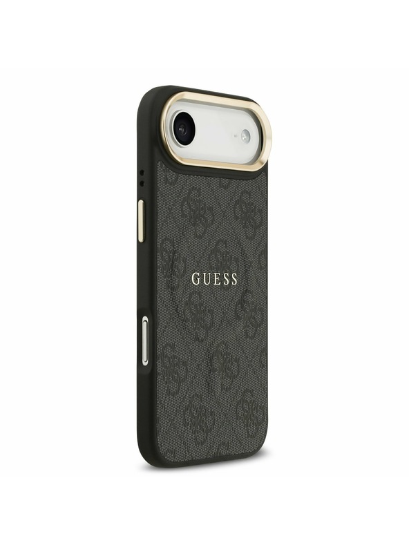 Guess Guess PU Leather 4G Gold Frame MagSafe Задний чехол за iPhone Air Black