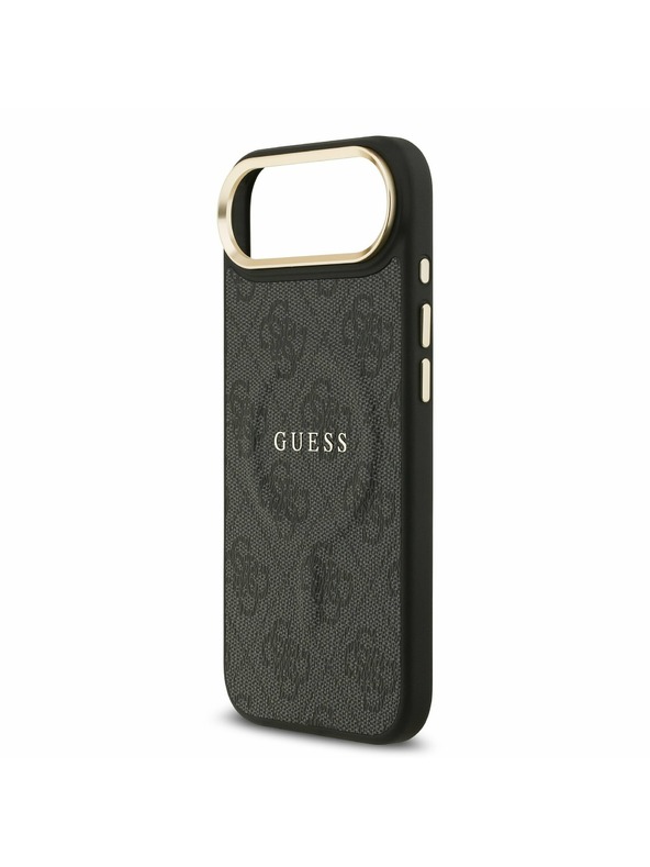 Guess Guess PU Leather 4G Gold Frame MagSafe Задний чехол за iPhone Air Black