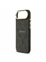 Guess Guess PU Leather 4G Gold Frame MagSafe Задний чехол за iPhone Air Black