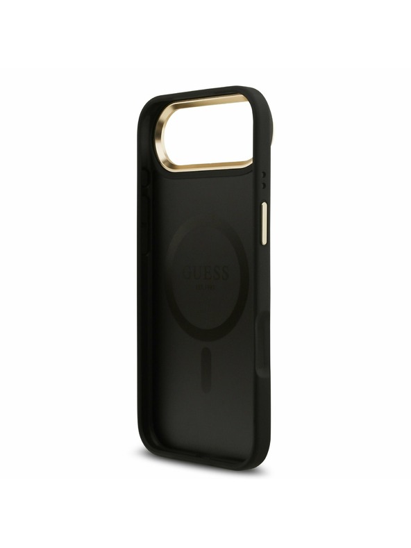 Guess Guess PU Leather 4G Gold Frame MagSafe Задний чехол за iPhone Air Black