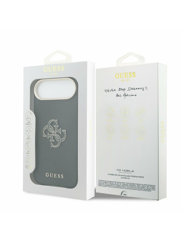 Guess Guess PU Resin Logo Задний чехол за iPhone Air Black
