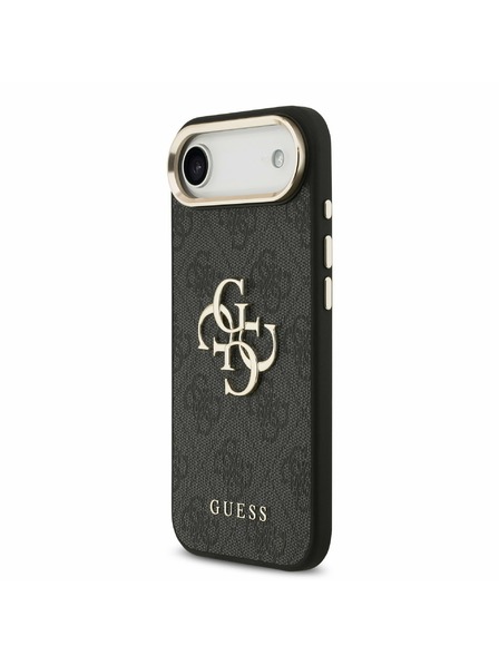 Guess Guess PU Leather 4G Metal Logo Gold Frame Задний чехол за iPhone Air Black