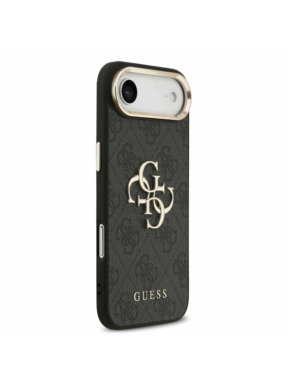 Guess Guess PU Leather 4G Metal Logo Gold Frame Задний чехол за iPhone Air Black