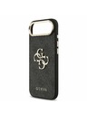 Guess Guess PU Leather 4G Metal Logo Gold Frame Задний чехол за iPhone Air Black