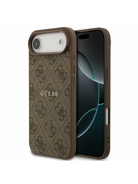 Guess Guess PU Leather 4G Colored Ring MagSafe Задний чехол за iPhone Air Brown