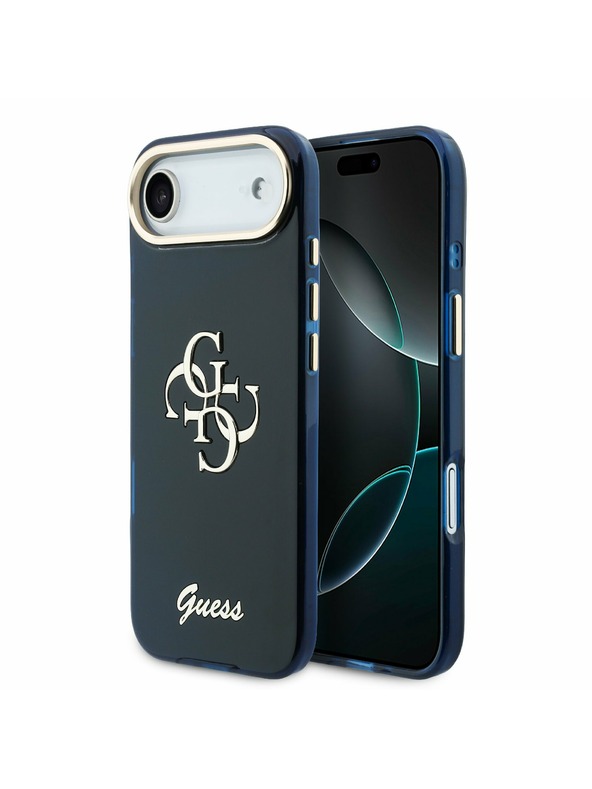 Guess Guess IML 4G Script Metal Logo Задний чехол за iPhone Air Blue