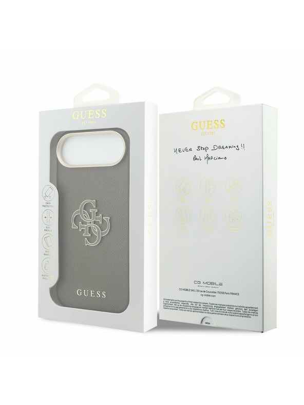 Guess Guess PU Resin Logo Задний чехол за iPhone Air Brown