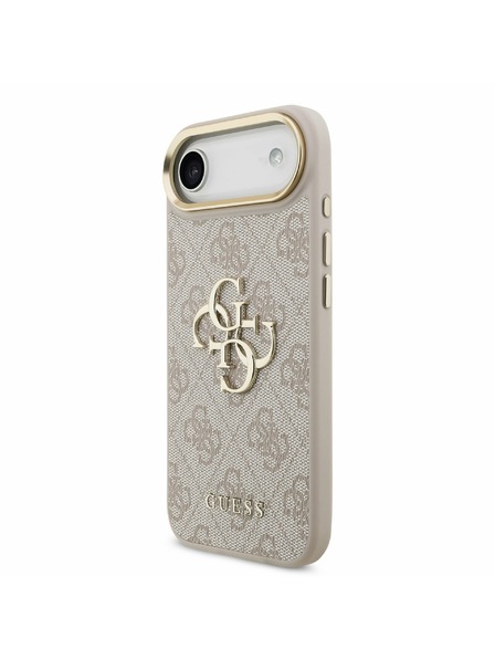 Guess Guess PU Leather 4G Metal Logo Gold Frame Задна Корица за iPhone Air Pink