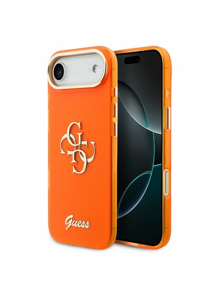 Guess Guess IML 4G Script Metal Logo Задна Корица за iPhone Air Orange