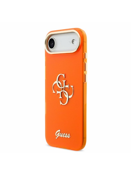 Guess Guess IML 4G Script Metal Logo Задна Корица за iPhone Air Orange