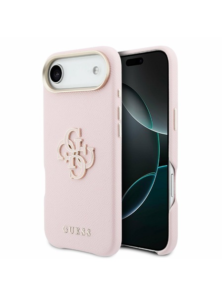 Guess Guess PU Resin Logo Задна Корица за iPhone Air Pink
