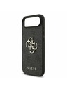 Guess Guess PU 4G Metal Logo Ремък Задна Корица за iPhone Air Black