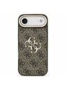 Guess Guess PU Leather 4G Metal Logo Gold Frame Задна Корица за iPhone Air Brown