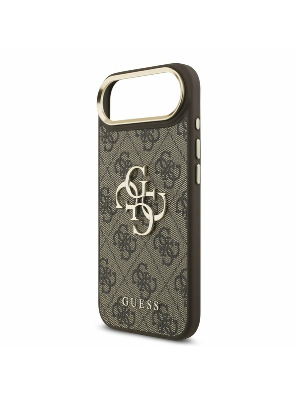 Guess Guess PU Leather 4G Metal Logo Gold Frame Задна Корица за iPhone Air Brown