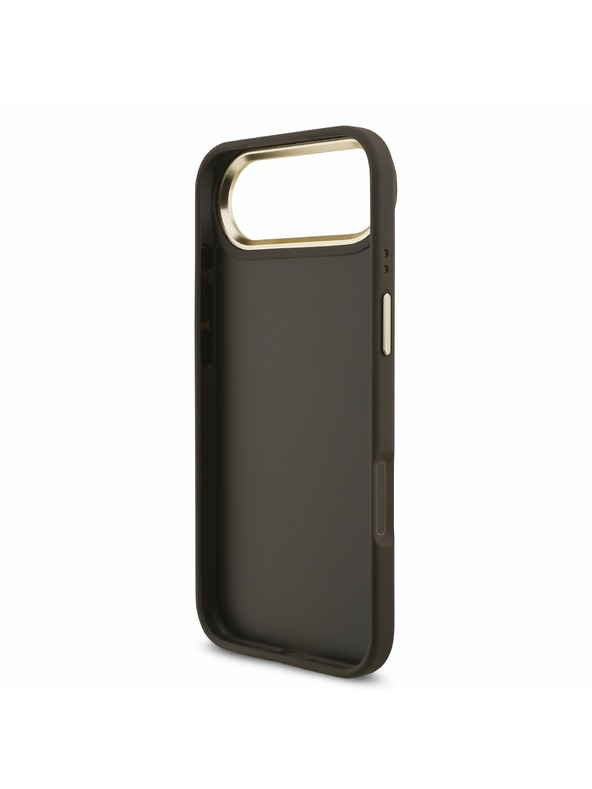 Guess Guess PU Leather 4G Metal Logo Gold Frame Задна Корица за iPhone Air Brown