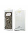 Guess Guess PU Leather 4G Metal Logo Gold Frame Задна Корица за iPhone Air Brown