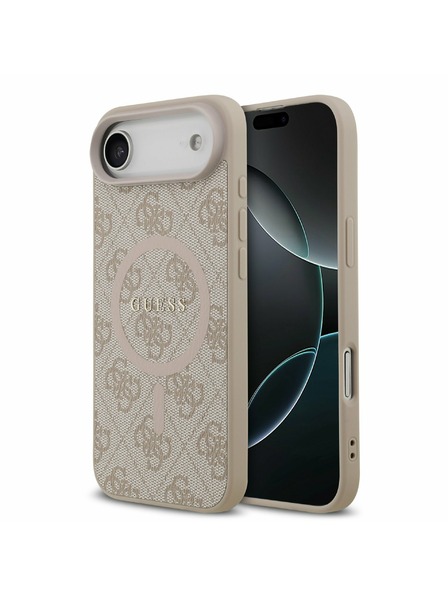 Guess Guess PU Leather 4G Colored Ring MagSafe Задна Корица за iPhone Air Pink