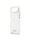 Guess Guess IML Glitter Script Ремък MagSafe Задна Корица за iPhone Air Transparent