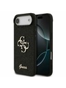 Guess Guess PU Fixed Glitter 4G Metal Logo Задна Корица за iPhone Air Black