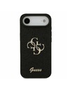 Guess Guess PU Fixed Glitter 4G Metal Logo Задна Корица за iPhone Air Black