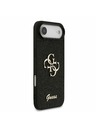 Guess Guess PU Fixed Glitter 4G Metal Logo Задна Корица за iPhone Air Black