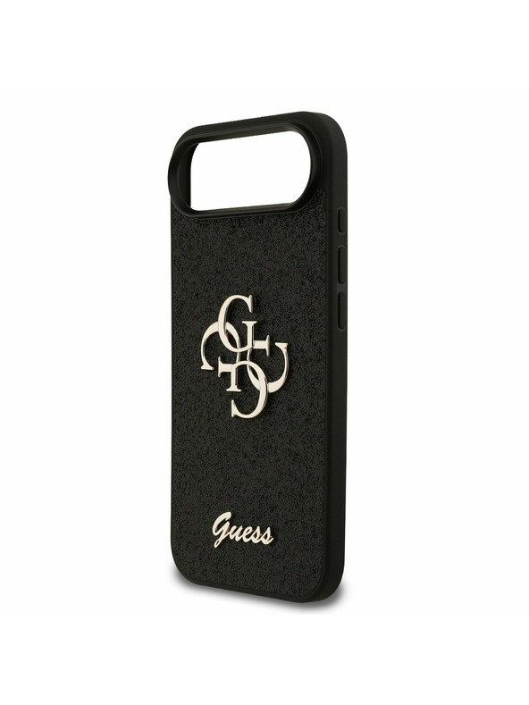Guess Guess PU Fixed Glitter 4G Metal Logo Задна Корица за iPhone Air Black