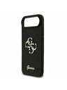 Guess Guess PU Fixed Glitter 4G Metal Logo Задна Корица за iPhone Air Black