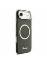 Guess Guess IML Glitter Script Ремък MagSafe Задна Корица за iPhone Air Black