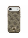Guess Guess PU Leather 4G Strass Triangle Logo Gold Frame MagSafe Задна Корица за iPhone Air Brown