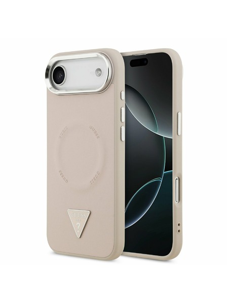 Guess Guess PU Leather Triangle Logo MagSafe Задна Корица за iPhone Air Pink