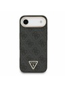 Guess Guess PU Leather 4G Strass Triangle Logo Gold Frame MagSafe Задна Корица за iPhone Air Black