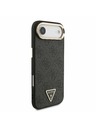 Guess Guess PU Leather 4G Strass Triangle Logo Gold Frame MagSafe Задна Корица за iPhone Air Black
