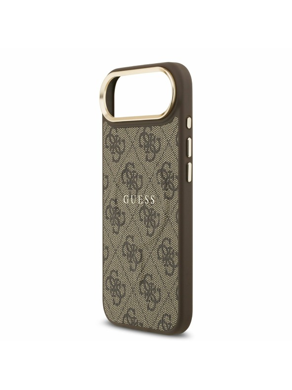 Guess Guess PU Leather 4G Gold Frame MagSafe Задна Корица за iPhone Air Brown