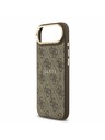 Guess Guess PU Leather 4G Gold Frame MagSafe Задна Корица за iPhone Air Brown