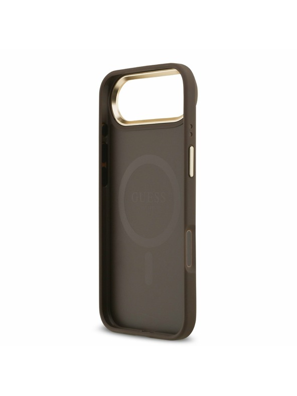 Guess Guess PU Leather 4G Gold Frame MagSafe Задна Корица за iPhone Air Brown