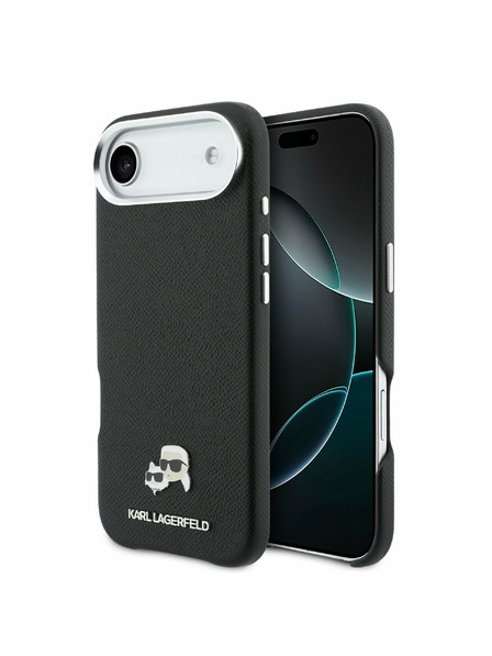 Karl Lagerfeld Karl Lagerfeld PU Karl and Choupette Heads Pins MagSafe Задна Корица за iPhone Air Black