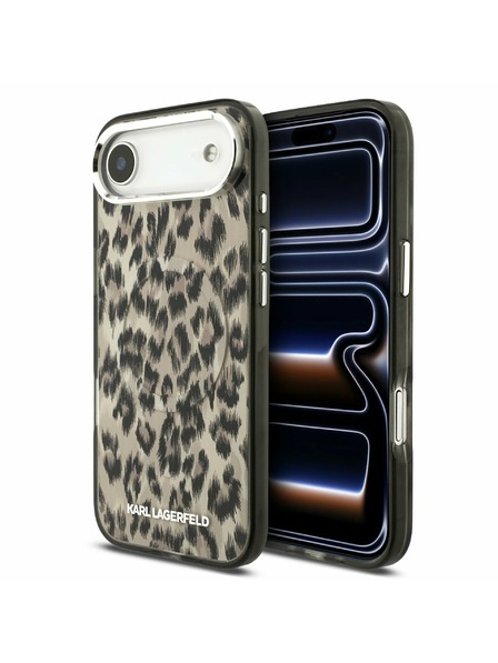 Karl Lagerfeld Karl Lagerfeld IML Leopard MagSafe Задна Корица за iPhone Air Brown