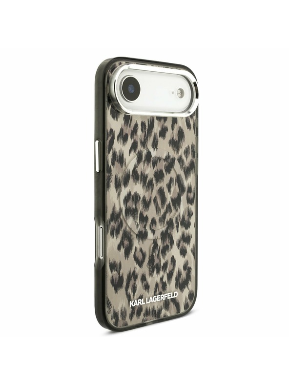 Karl Lagerfeld Karl Lagerfeld IML Leopard MagSafe Задна Корица за iPhone Air Brown