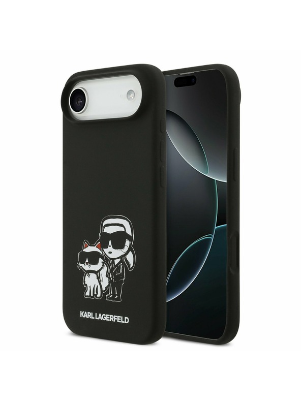 Karl Lagerfeld Karl Lagerfeld Liquid Silicone K&CH Sketch MagSafe Задна Корица за iPhone Air Black