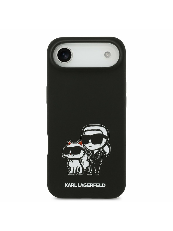 Karl Lagerfeld Karl Lagerfeld Liquid Silicone K&CH Sketch MagSafe Задна Корица за iPhone Air Black