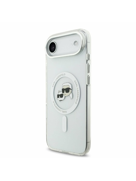 Karl Lagerfeld Karl Lagerfeld IML K&CH Heads Metal Frame MagSafe Задна Корица за iPhone Air Transparent