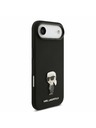 Karl Lagerfeld Karl Lagerfeld Liquid Silicone Metal Ikonik Задна Корица за iPhone Air Black