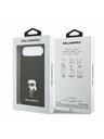 Karl Lagerfeld Karl Lagerfeld Liquid Silicone Metal Ikonik Задна Корица за iPhone Air Black
