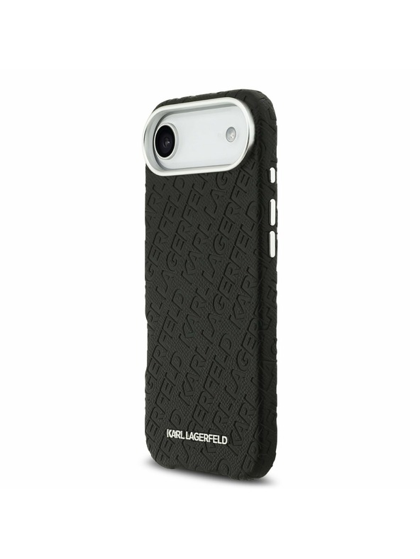 Karl Lagerfeld Karl Lagerfeld Grained PU Repeated Logo MagSafe Задна Обвивка за iPhone Air Black