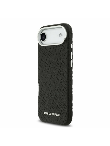 Karl Lagerfeld Karl Lagerfeld Grained PU Repeated Logo MagSafe Задна Обвивка за iPhone Air Black