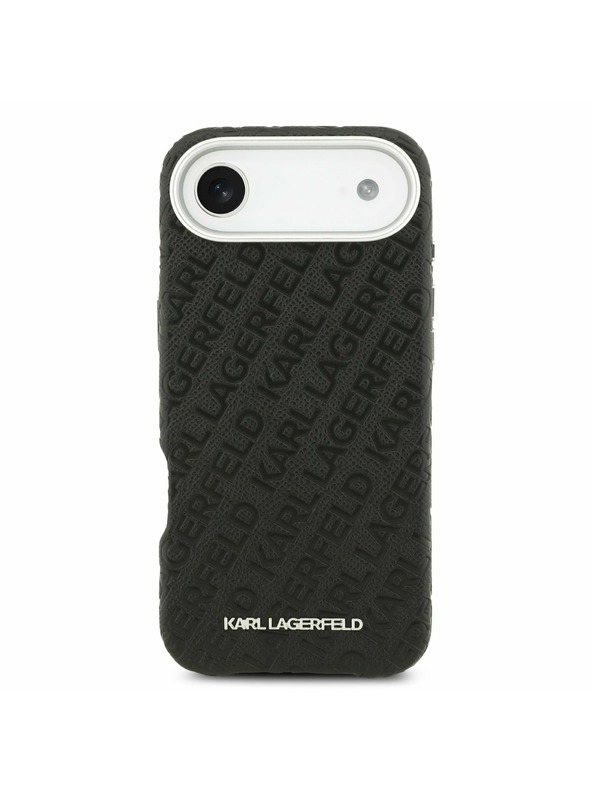 Karl Lagerfeld Karl Lagerfeld Grained PU Repeated Logo MagSafe Задна Обвивка за iPhone Air Black