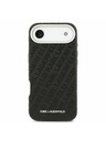 Karl Lagerfeld Karl Lagerfeld Grained PU Repeated Logo MagSafe Задна Обвивка за iPhone Air Black