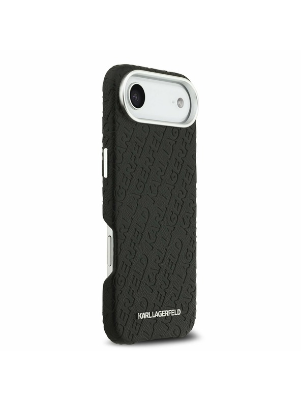 Karl Lagerfeld Karl Lagerfeld Grained PU Repeated Logo MagSafe Задна Обвивка за iPhone Air Black