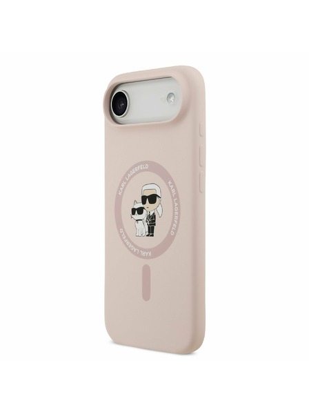 Karl Lagerfeld Karl Lagerfeld Liquid Silicone Karl and Choupette MagSafe Задна Обвивка за iPhone Air Pink